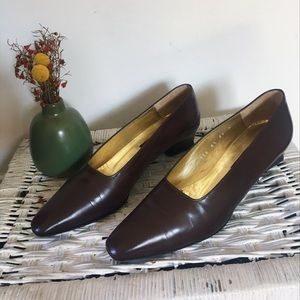 Vintage Escada block heels with square toe